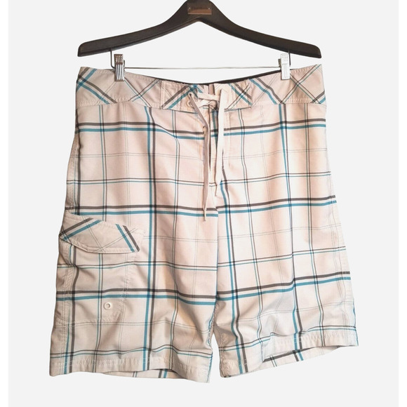 Mossimo Supply Co Lightweight swing Shorts Men's Size 36 white, blue gray. - Picture 1 of 7